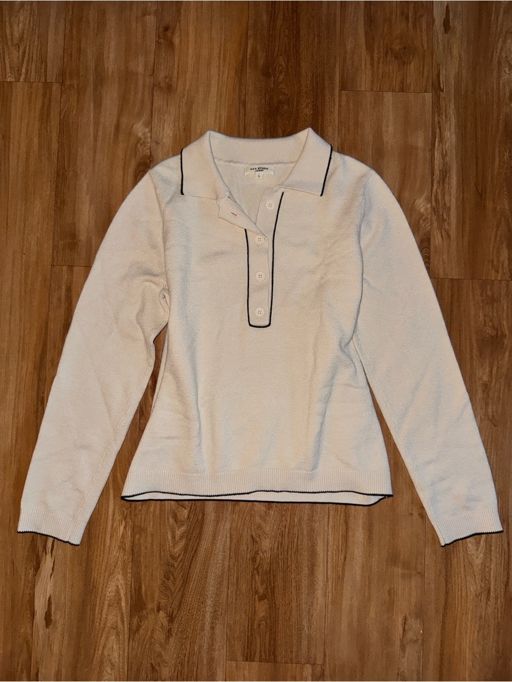 Max Studio Ivory Polo Sweater